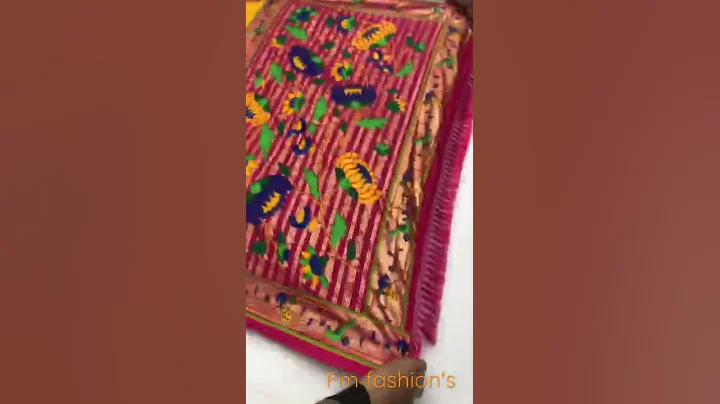 Soft #paithani silk printed saree with foil work comes with printed foil pallu printed blouse1390/-🛍