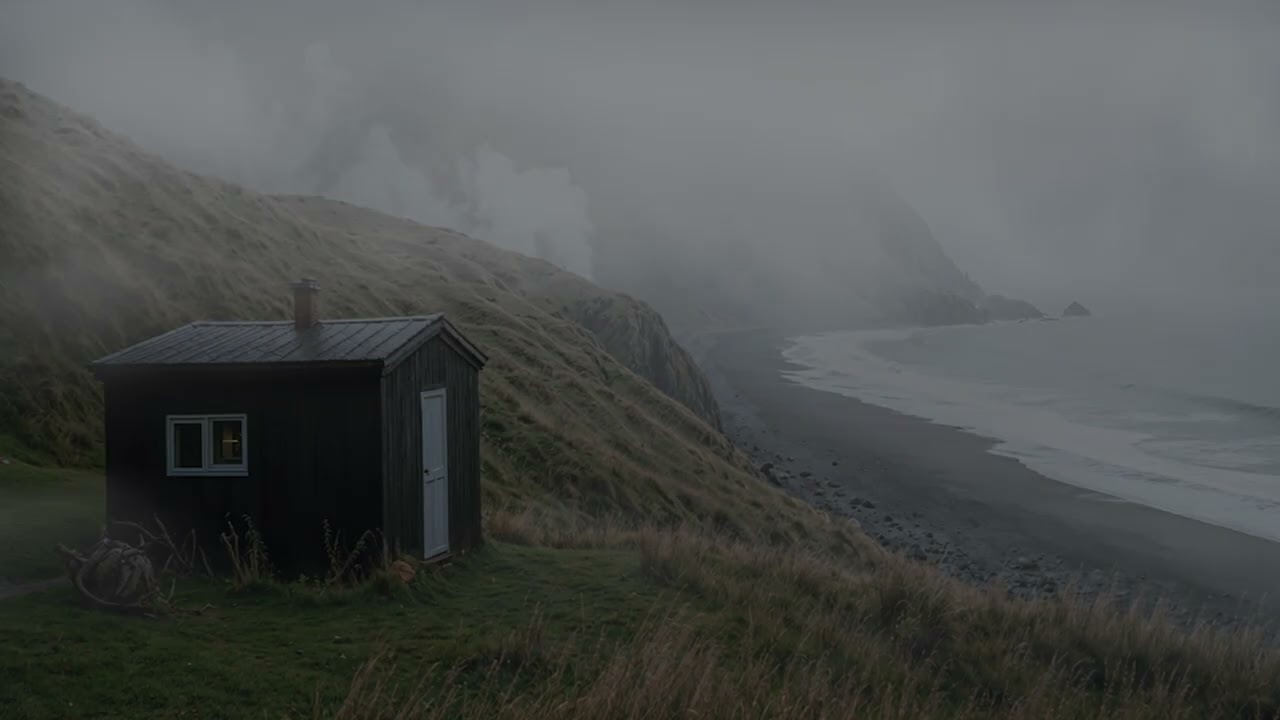 Found: The Perfect Storm Cabin on a Misty Cliff | Cinematic Ambience