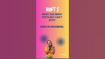 RIDDLE - What has many teeth but can’t bite?