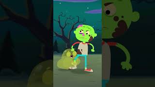 Zombie Ke Ghar Aaya Little Monster 🧟🏠 #shorts #zombie #halloweensongs #spooky