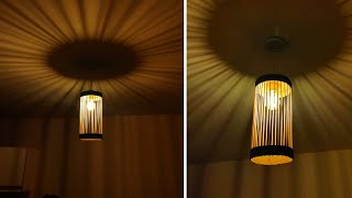 How to make simple hanging lampshade | DIY hanging lamp | Easy room decor ideas