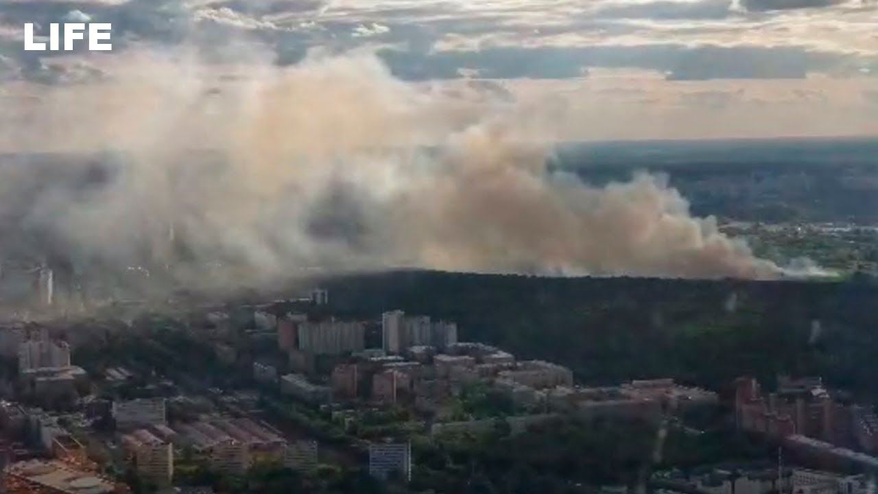 Пожар на западе Москвы