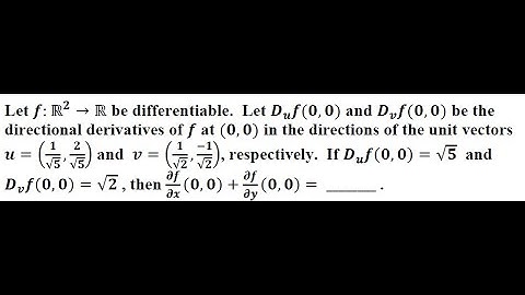 Question on Direction Derivative in GATE 2021 exam