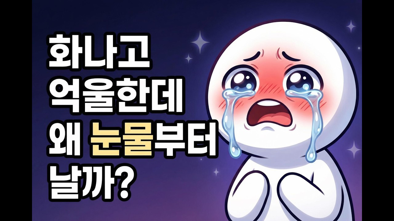 화나고 억울한데 왜 눈물이 먼저 나올까?
