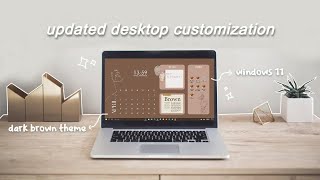 UPDATED* Windows 11 Desktop Customization (Dark brown theme 🤎)