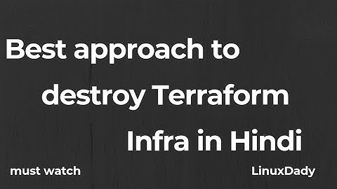 Terraform destroy in Hindi | How to decommission infra by Terraform  in Hindi