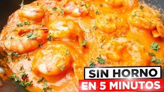 Esta RECETA DE LANGOSTINOS esta ARRASANDO EUROPA  En 5 MINUTOS  SIN HORNO y con SALSA CREMOSA