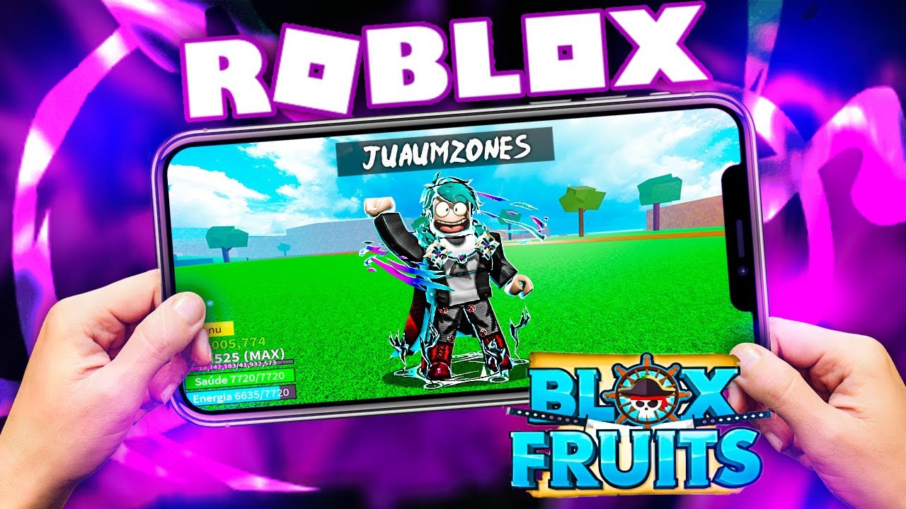 JOGUEI BLOX FRUITS no CELULAR! ( IMPOSSIVEL ) 