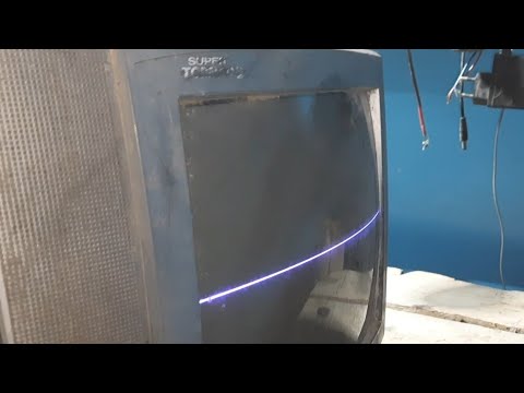 اصلاح خط منتصف الشاشة تلفزيون توشيبا Crt