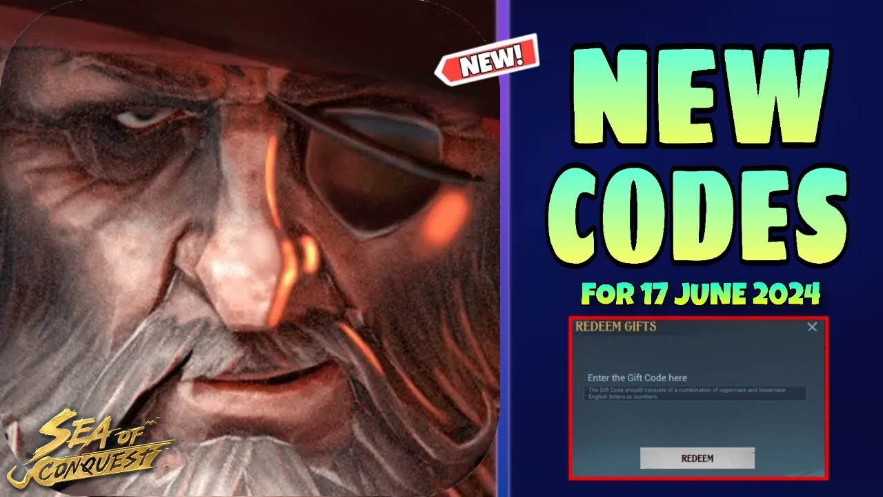 *New* Sea of Conquest Codes 17 June 2024 || How To Redeem Code || Sea ...