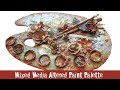 Mixed Media Altered Paint Palette- for 7 Dots Studio- Steampunk- with Finnabair Rust Paste