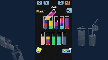 🧪Water Color Sort Level 136 - 🧑‍🏫Walkthrough Solution Gameplay - IOS/Android📲
