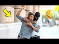 BREAKING PEOPLES PHONES PRANK IN THE HOOD! | GUN PULLED !