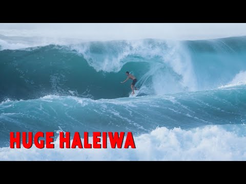 Pro Surfers Practicing At Maxing Haleiwa (4K Raw)