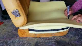 How to Repair Driver Seat Foam using kitchen knife and Tapered Grater Homemade DIY.