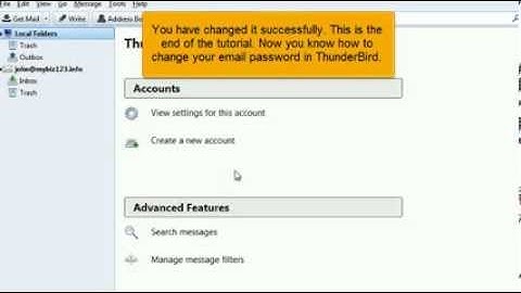 How to change your email password in ThunderBird