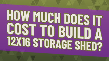 How much does it cost to build a 12x16 storage shed?