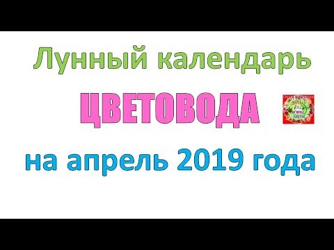 Лунный календарь цветовода на апрель 2019 года