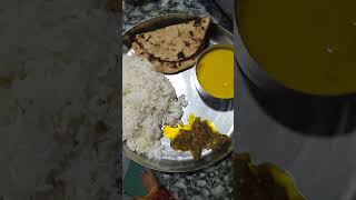kadhi chawal taroi ki sabji roti Raat ka khana