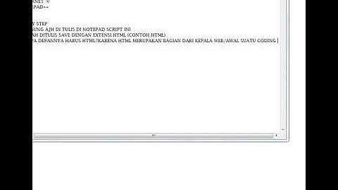 CARA MEMBUAT WEB SEDERHANA HTML METODE NOTEPAD++