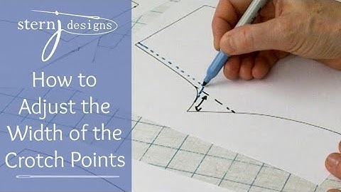Pants Fitting:  How To Adjust the Width of Crotch Wedges