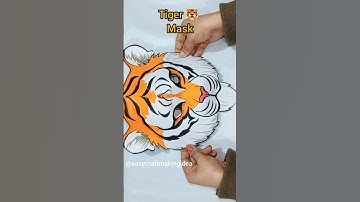 Tiger mask craft | animal mask craft | paper mask #animalmask #handmademask #papermask #craft