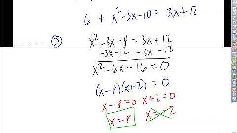 Acc Math 3 U3 Lesson 3 2 Solving Rational Equations Part 2