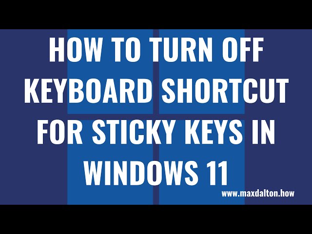 Как включить или отключить горячие клавиши в Windows 11/10
