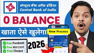 central bank of india zero balance account opening online - 2026