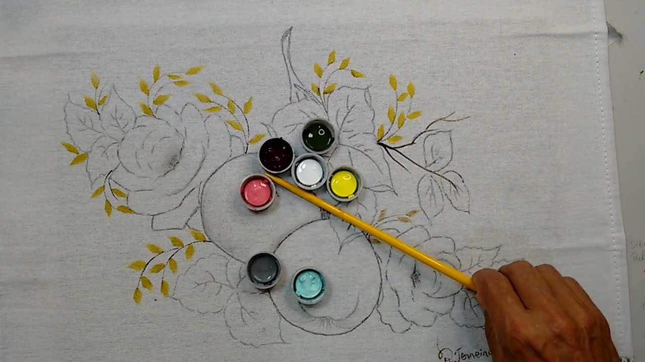 Roberto Ferreira - Novo Projeto - Vamos aprender a Pintar Rosas e Maças em Tecido - Parte 1