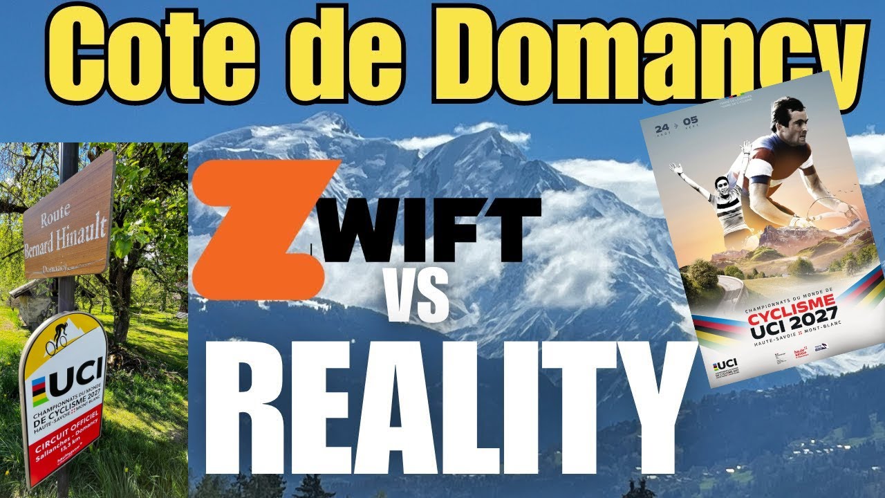 2027 UCI World Cycling Championships | Côte de Domancy 🇫🇷 in Real Life vs. Zwift