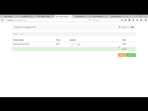 CakePHP Shopping Cart