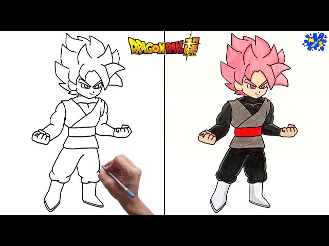 how to draw goku black with arms out｜TikTok Search