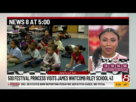 500 festival princess visits James Whitcomb Riley School 43