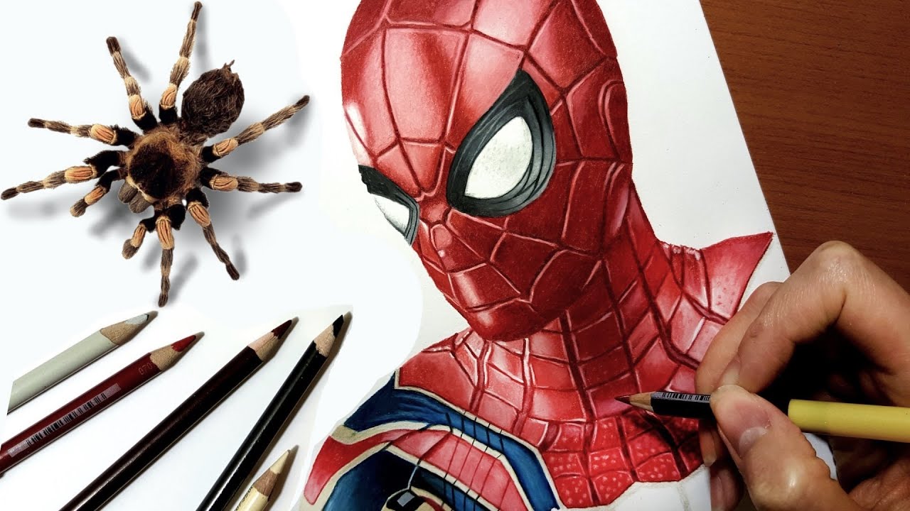 Drawing IRON SPIDER - Spider-Man: Far From Home