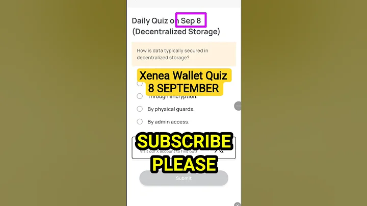 Xenea wallet daily quiz today 8 | Xenea wallet voucher code September l Xenea Voucher Code