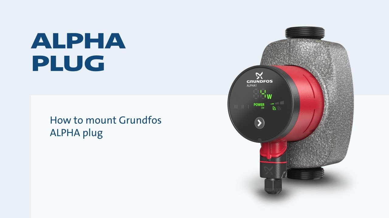 How to mount Grundfos ALPHA plug - YouTube