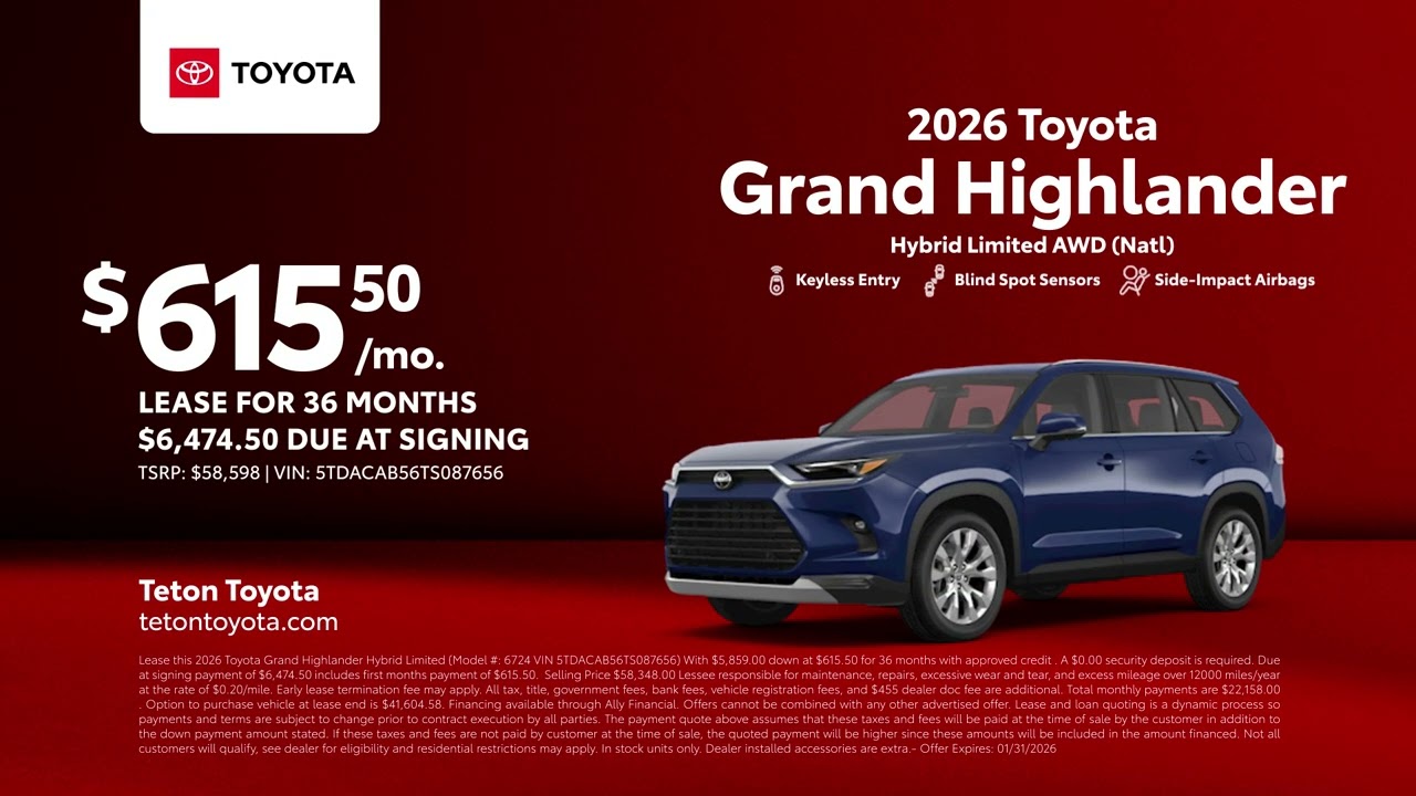 Toyota Grand Highlander 01/22/2026 6798155