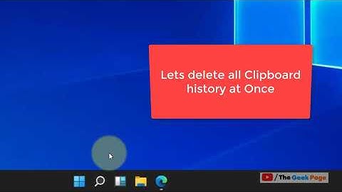 How to delete clipboard history on windows 11