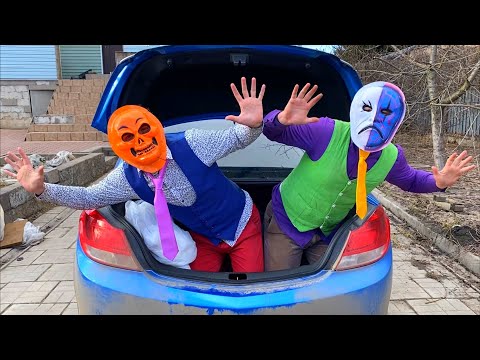 Mr. Joe on Camaro Conjured Car Key VS Mr. Joker on Opel in Trunk with Masks 13+