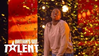 sarah ikumu gets the golden buzzer from simon on bgt 2017