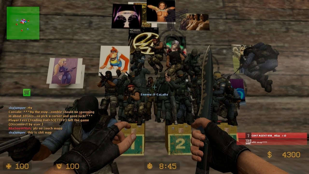 Counter Strike Source Zombie Escape mod online gameplay on ze Random map