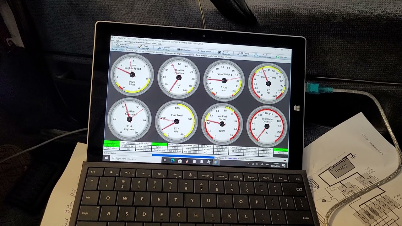 First startup and self idle with MS2