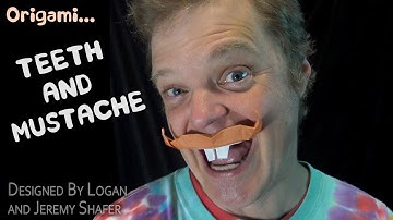 🤓 Origami Teeth and Mustache 🧔 Sticks to your Face NO Glue!