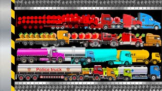 Tank Truck Vs Transportation Truck Survival Race - Marble Car Race Ragdoll Battle