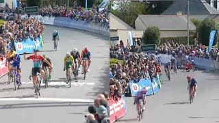 Tour de Bretagne 2024 - Matys Grisel la 5e étape... grosse chute collective juste avant l'arrivée !