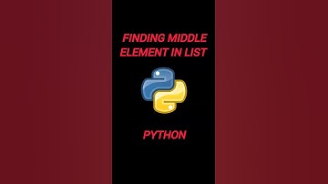 Finding Middle Element in Python (List) #programming #codeing