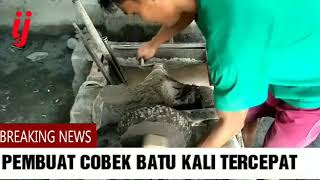 BUSYET..! KECEPATAN KILAT PEMBUATAN COBEK BATU KALI