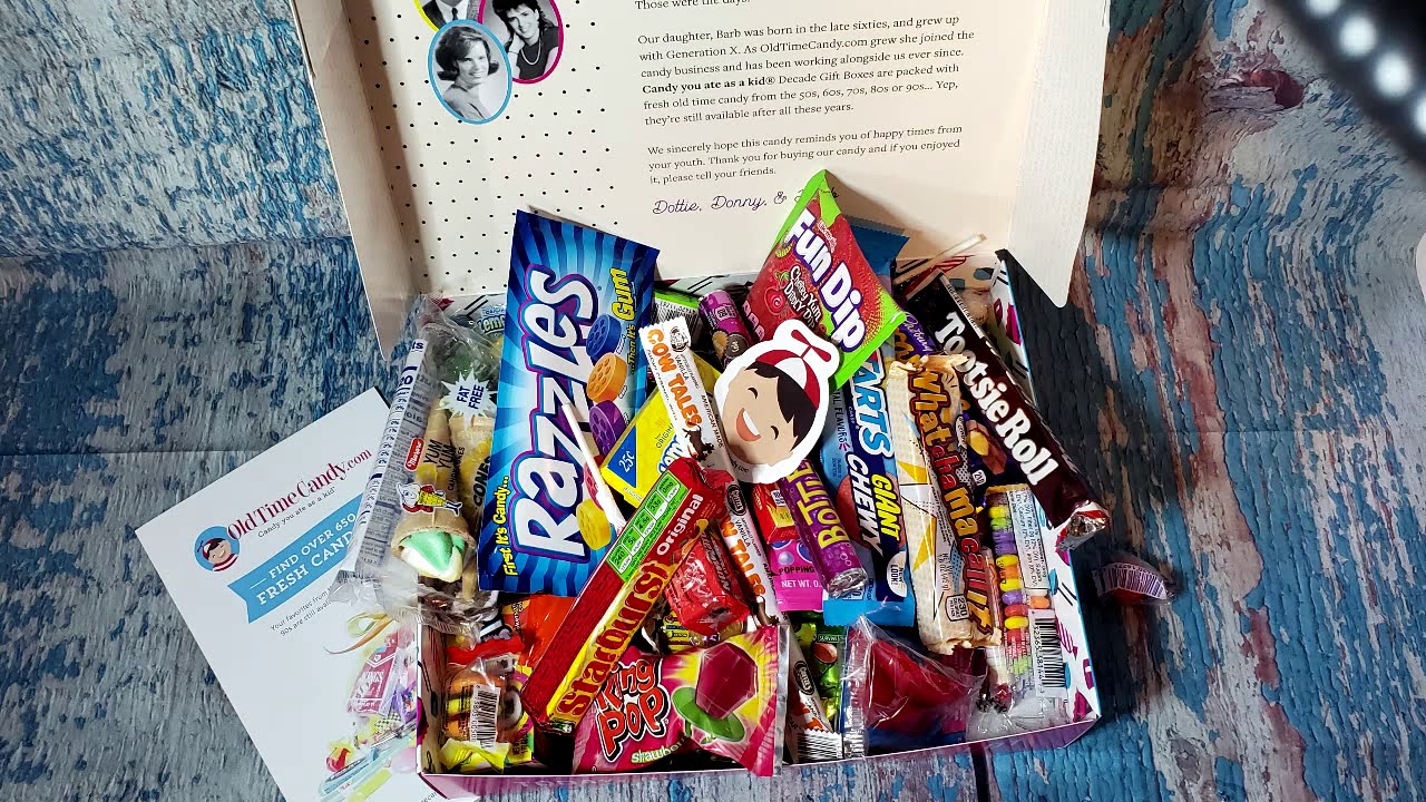 Unboxing 4lbs of Candy 1980's Decade Box from YouTube
