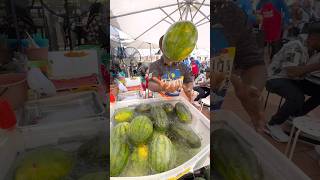 Big 3 Kilograms Watermelon Smoothie in Malacca - Fruits Cutting Skill